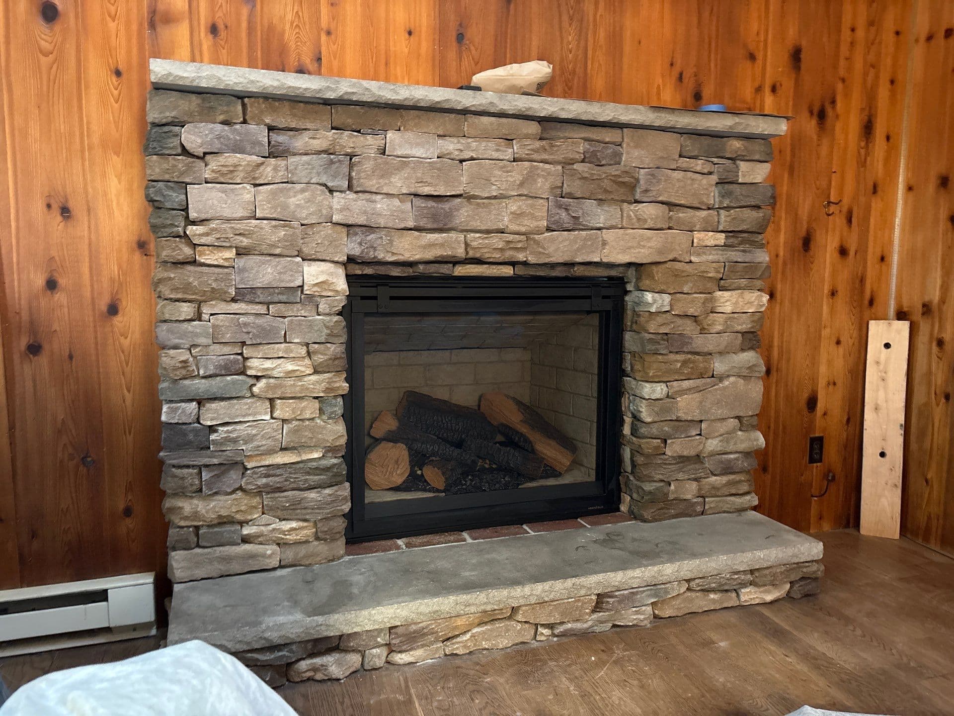 Rustic Fireplace Transformation image