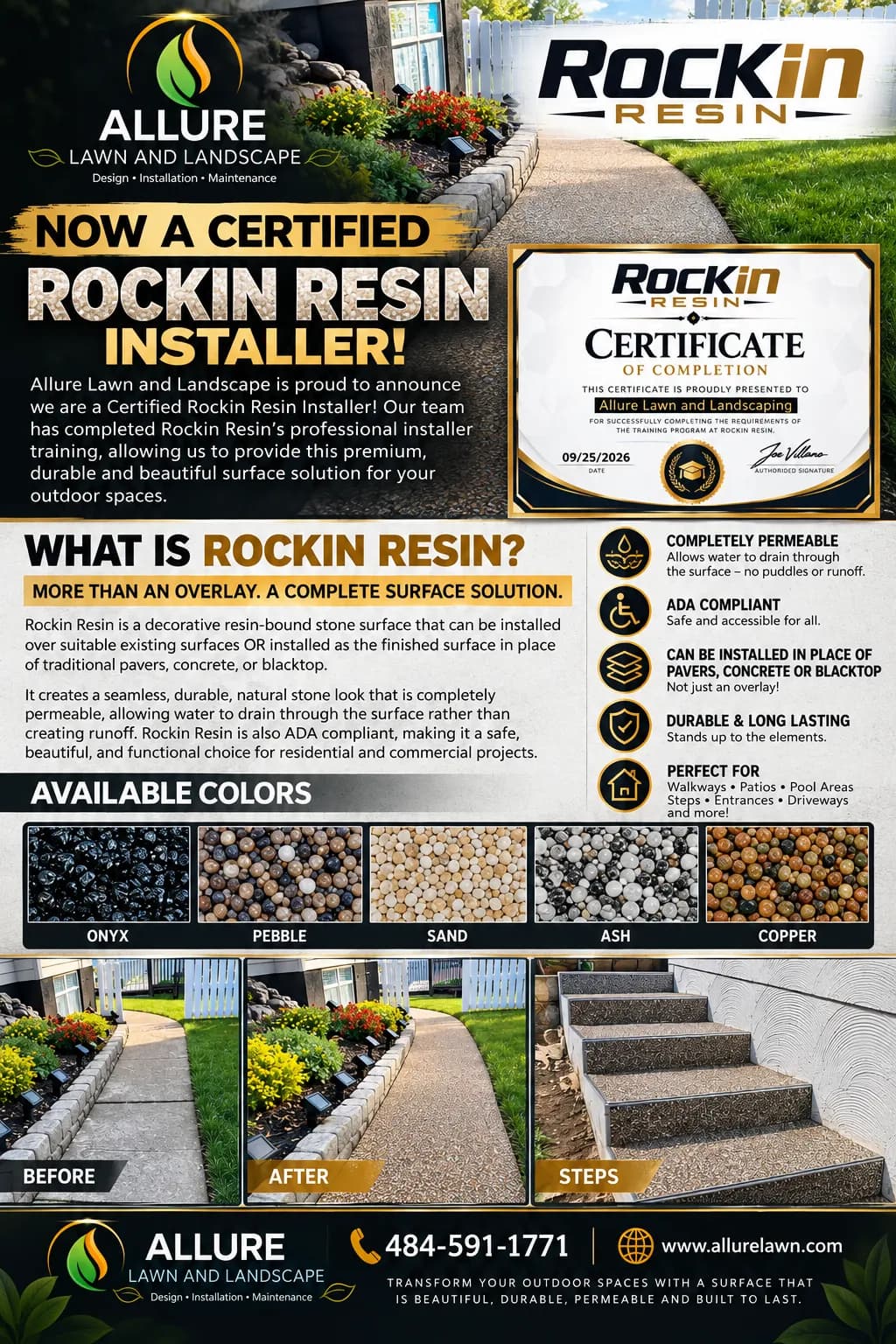 Project We Are Now Certified Rockin Resin Installers image
