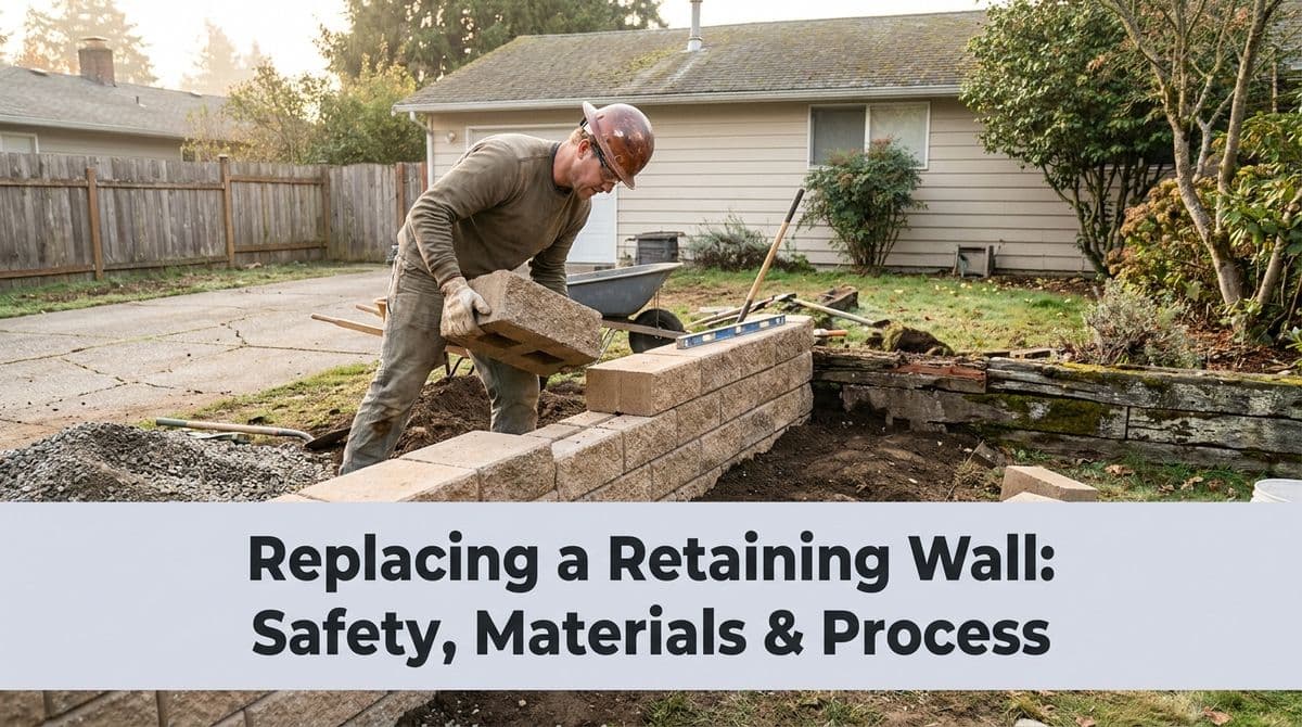 Replacing a Retaining Wall: Safety, Materials & Process image
